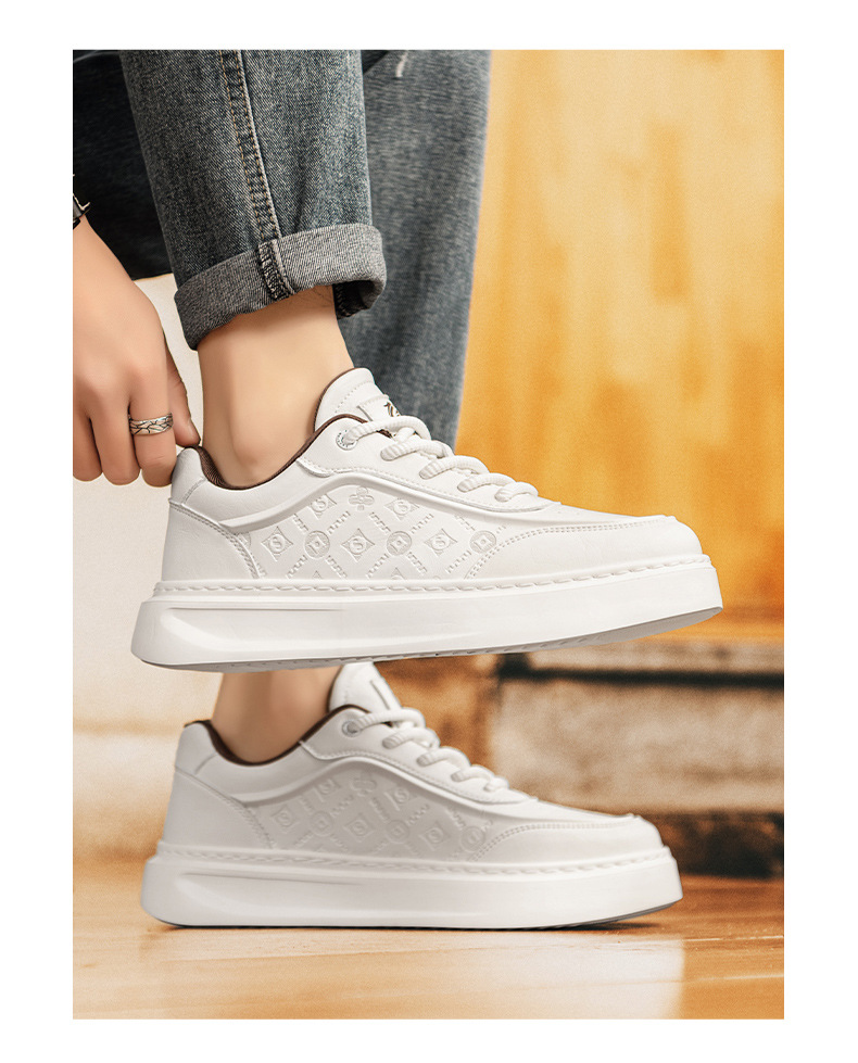 Herren Plateau-Freizeitschuhe zum Schnüren detail 8