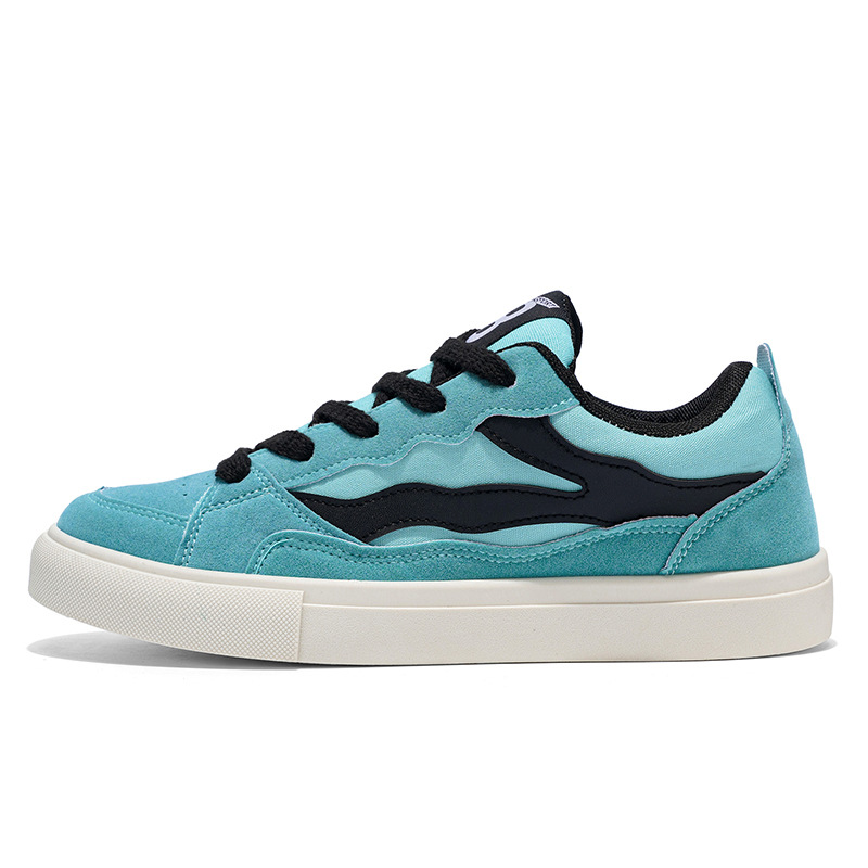 Men's Colorblock Lace-Up Casual Skate Shoes 6