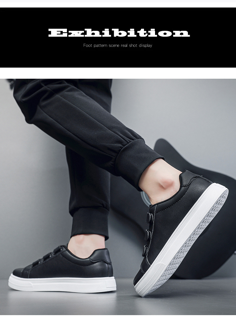 Herren Sneaker aus PU-Leder mit 3 Klettverschlüssen detail 10