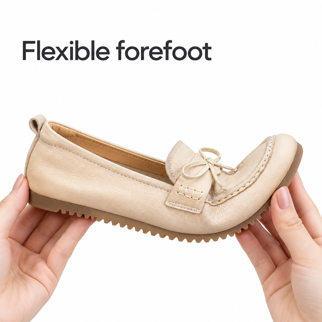 Women's Full-Grain Leather Bow Moccasin Flats detail 5
