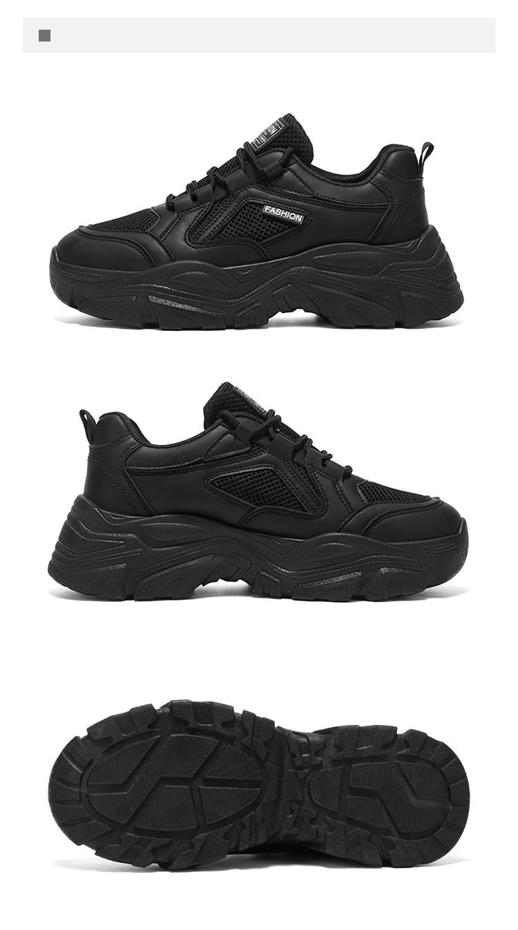 Baskets casual à plateforme et lacets respirantes pour homme detail 15
