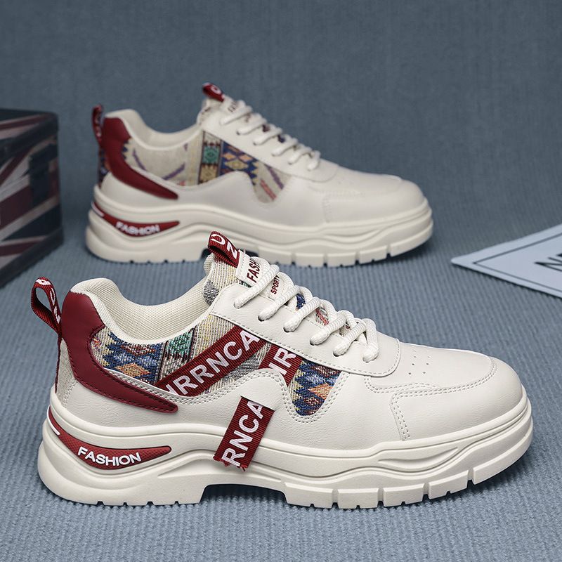 Schnür-Plateau-Sneaker für Herren im Colorblock-Design