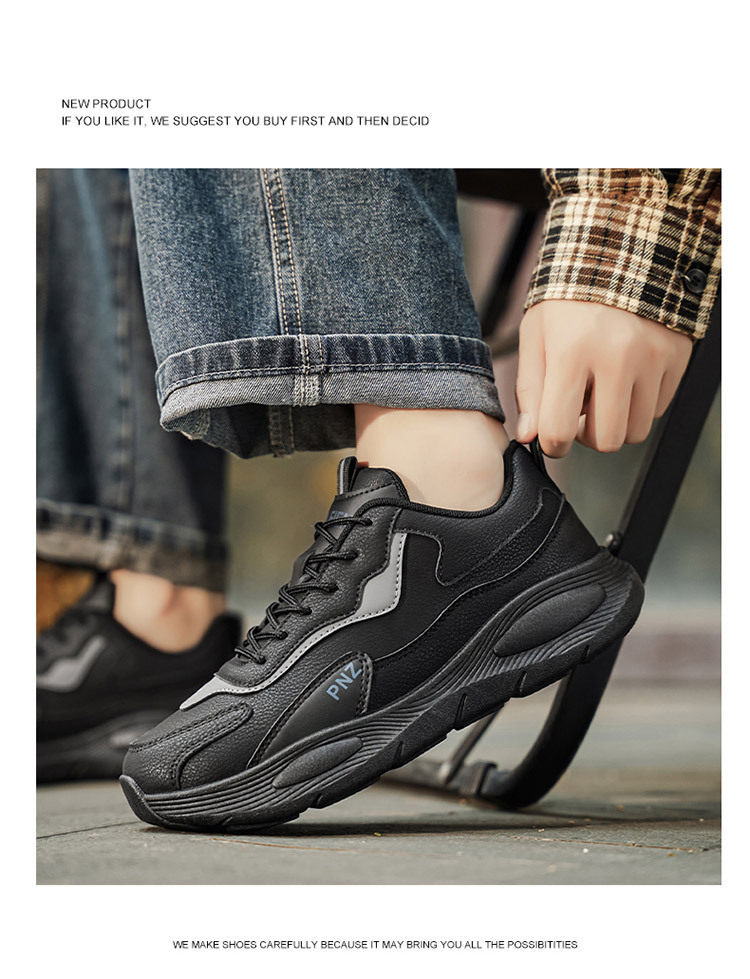 Gepolsterte Plateau-Sneaker für Herren mit Schnürung detail 13