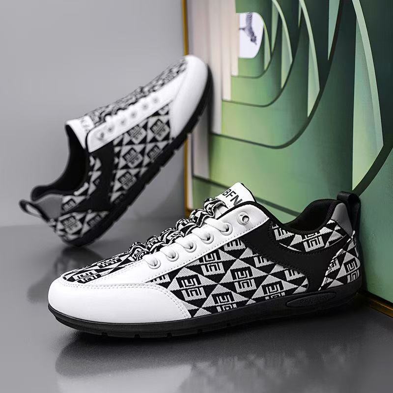 Atmungsaktive Canvas-Freizeitschuhe für Herren mit Print 5
