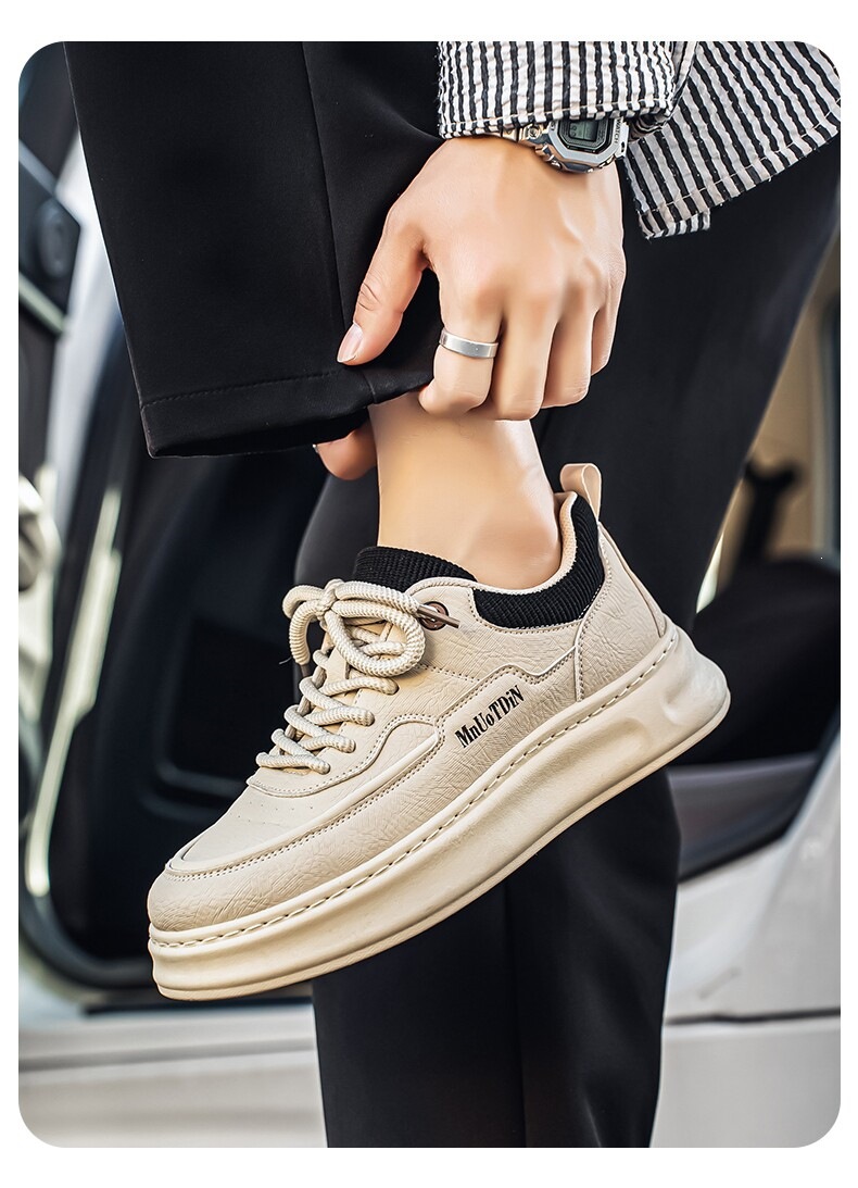Men's Lace-Up Platform Casual Shoes detail 16