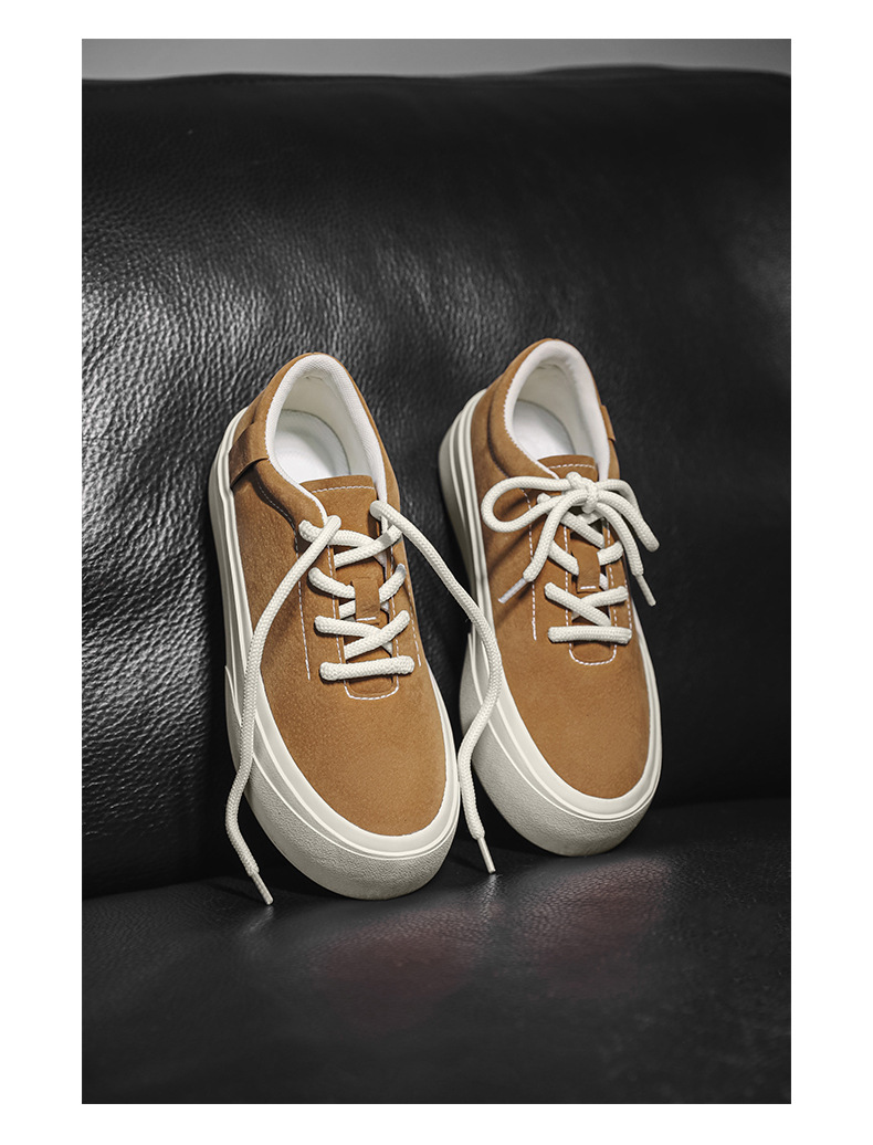 Herren-Freizeitschuhe aus Wildleder mit Plateausohle und Schnürung detail 15