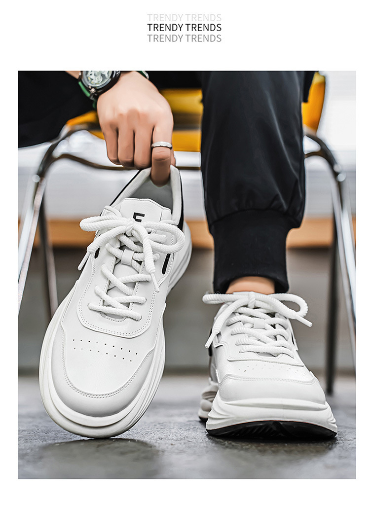 Gedämpfte Plateau-Sneaker für Herren mit Schnürung detail 12