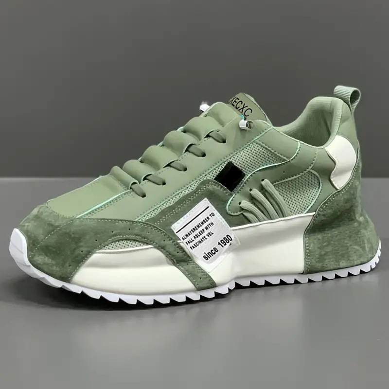Zapatillas de deporte casual con plataforma y bloques de color para hombre 4