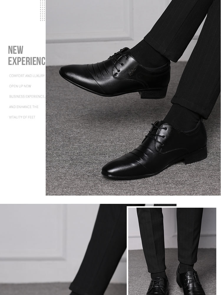 Nette veterschoenen met spitse neus voor heren detail 16