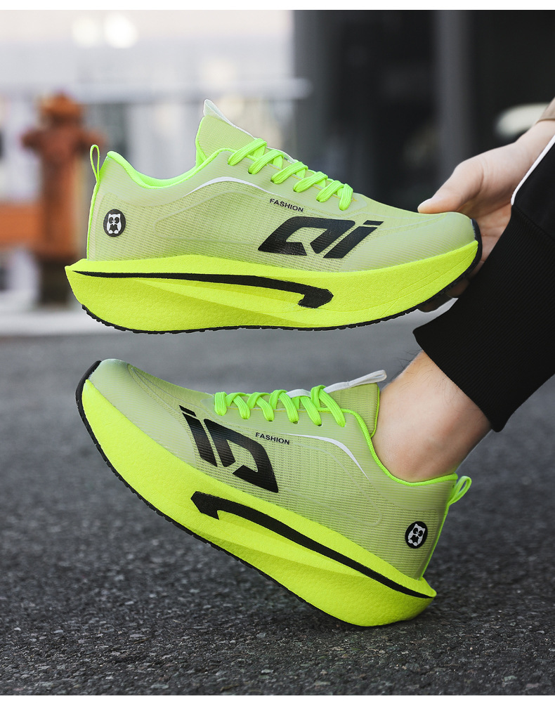Atmungsaktive Herren-Laufschuhe mit dämpfender Plateausohle detail 16