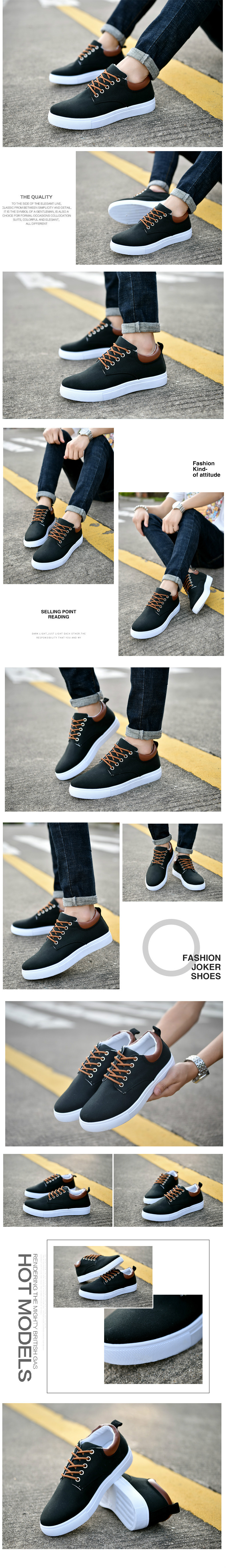 Scarpe casual stringate da uomo in tela traspirante detail 6