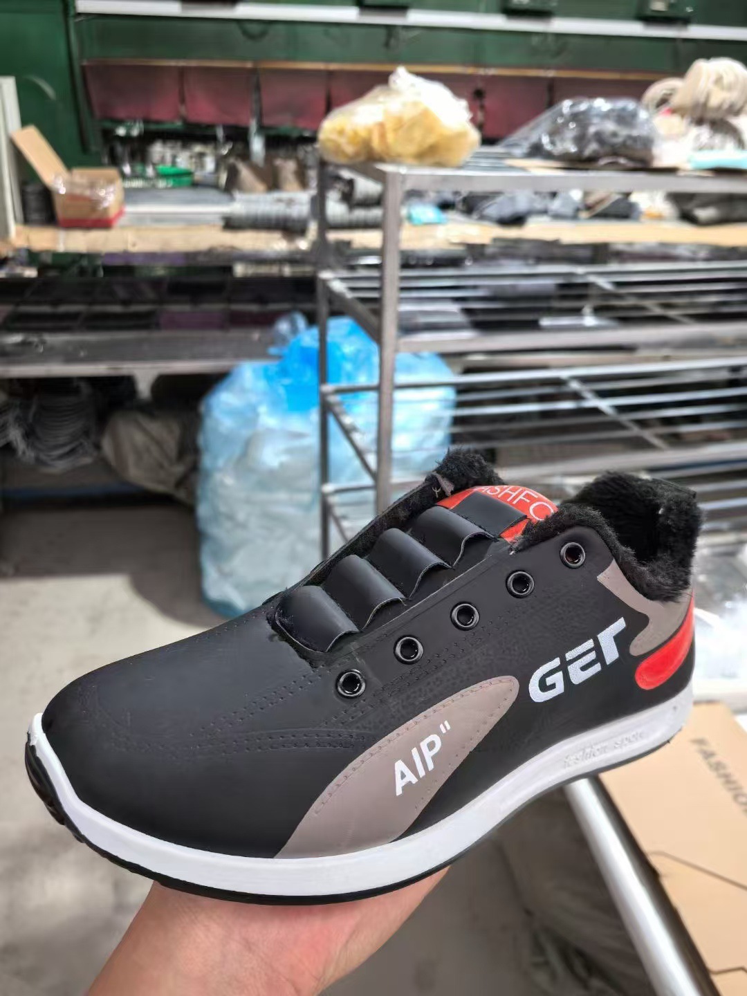 Casual herenschoenen met kleurvlakken en antislipzool detail 5