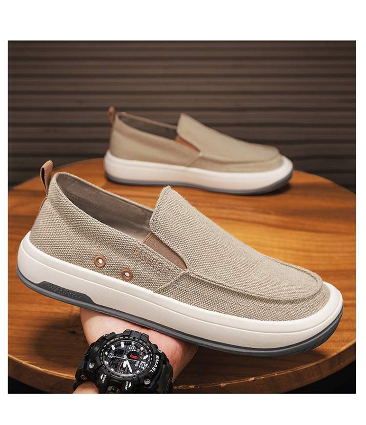 Men's Breathable Canvas Slip-On Casual Shoes detail 11