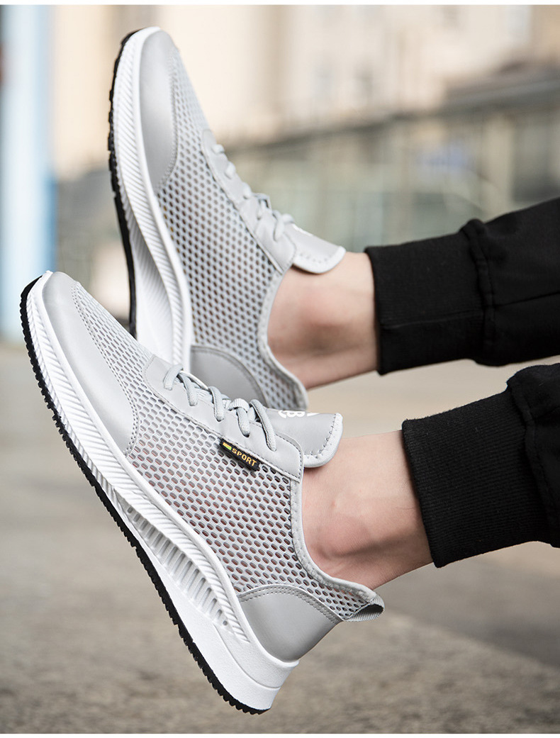Atmungsaktive & leichte Freizeitschuhe für Herren aus Mesh detail 2