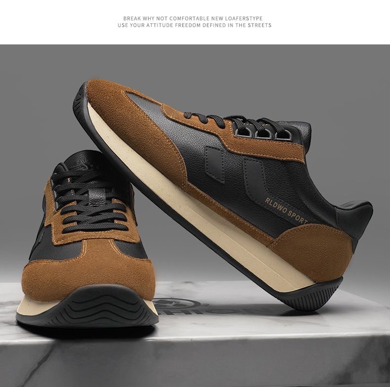 Men's Vintage Cushioned Lace-Up Casual Sneakers detail 1