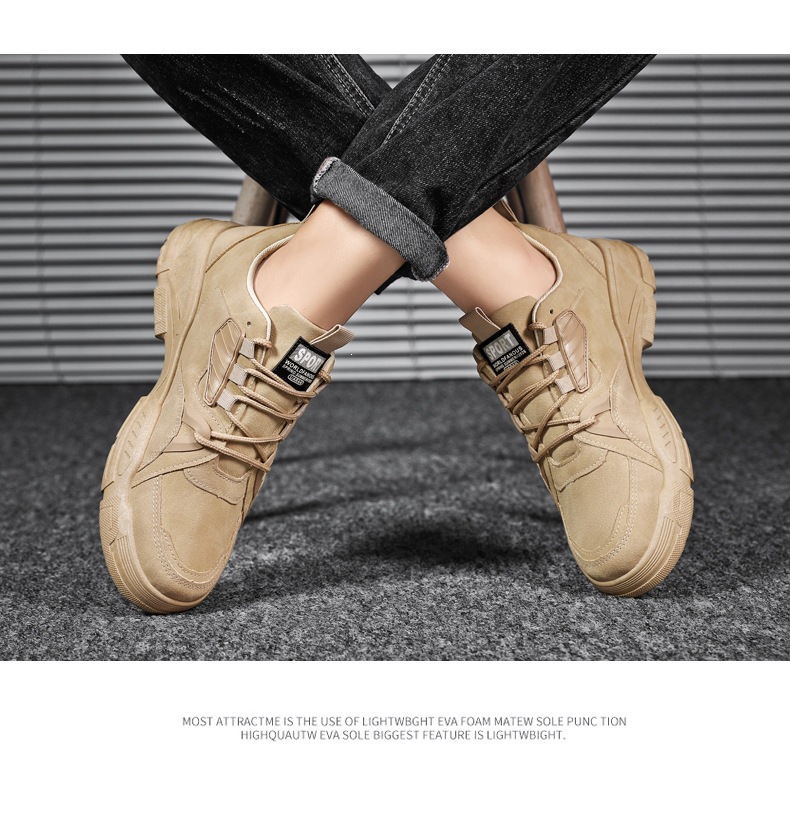 Baskets casual à lacets antidérapantes pour homme detail 3