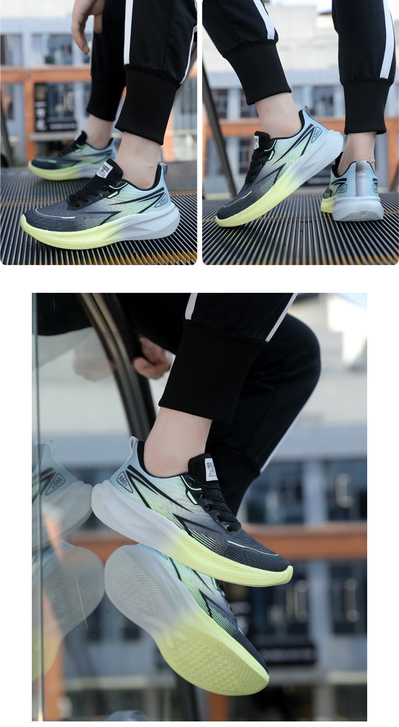 Atmungsaktive gedämpfte Herren-Laufschuhe mit Schnürung detail 16