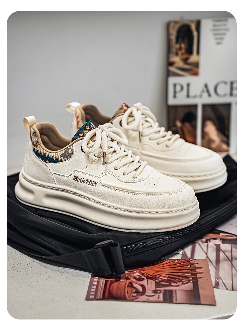 Men's Lace-Up Platform Casual Shoes detail 6