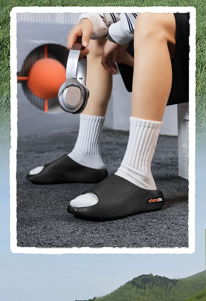 Unisex lichte gewatteerde EVA-pantoffels met open neus detail 2