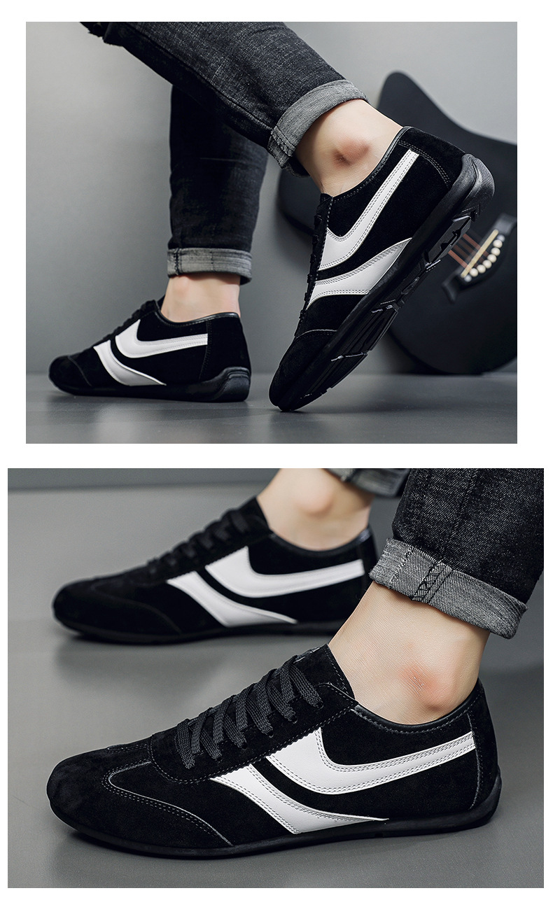 Klassische Herren-Freizeitschuhe aus Wildlederimitat mit Schnürung detail 3