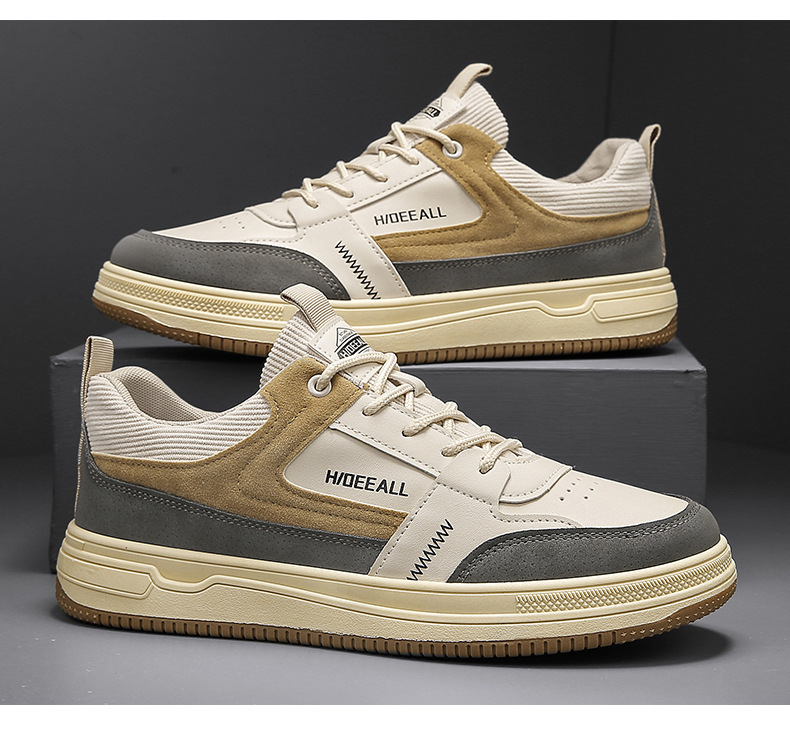 Men's Colorblock Lace-Up Casual Shoes detail 6