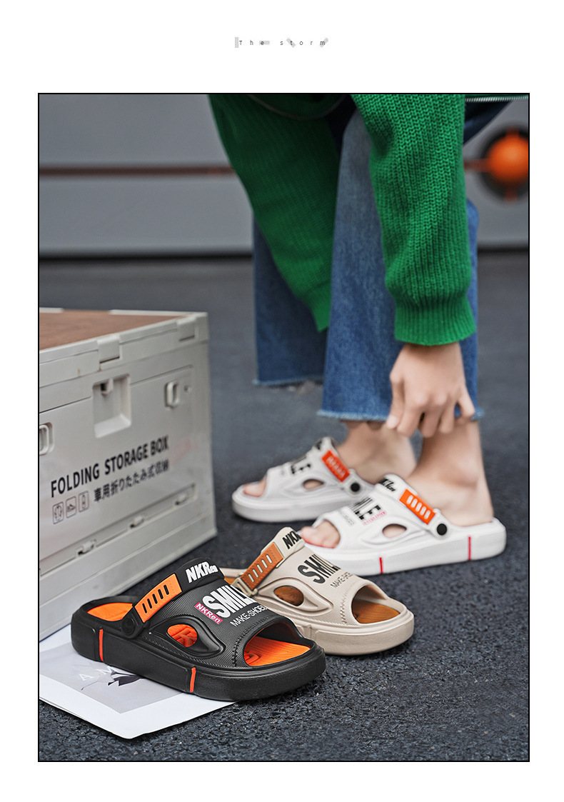 Lichtgewicht platform sandalen met open teen en demping voor heren detail 1