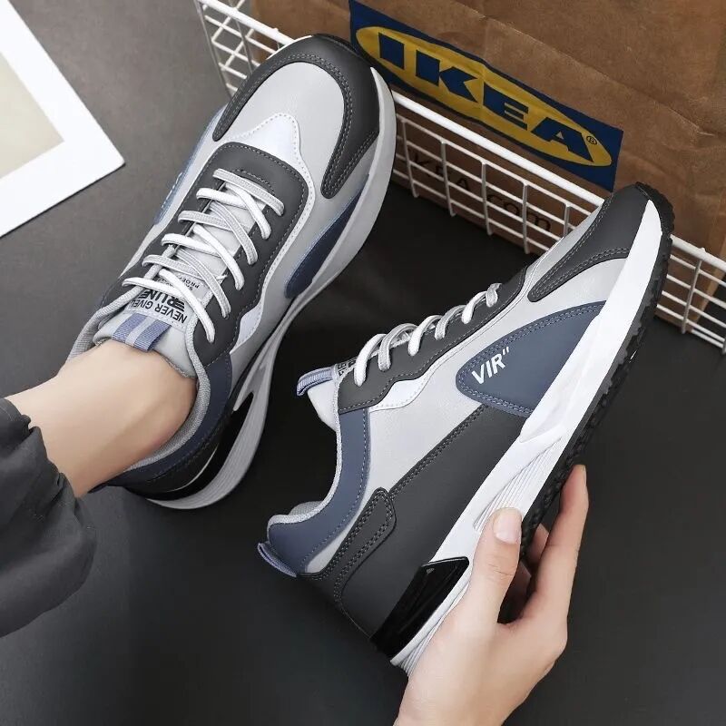 Men's Colorblock Cushioned Lace-Up Casual Sneakers 5