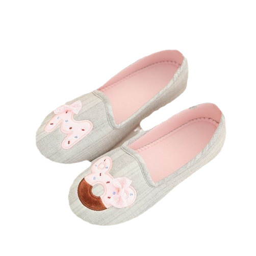Pantuflas de casa para mujer en suave algodón transpirable slip-on 6