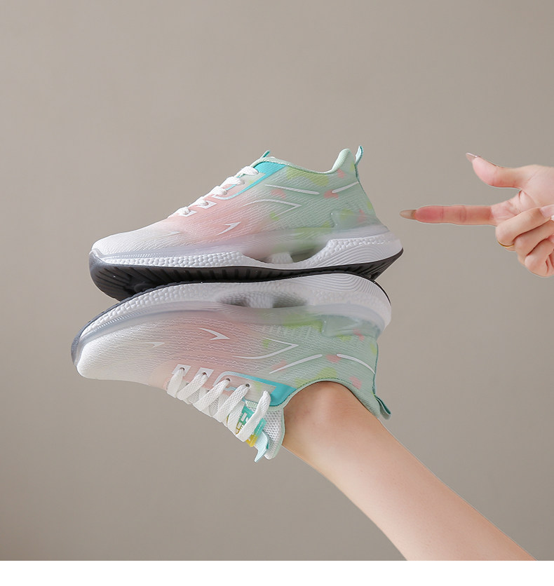Atmungsaktive, gedämpfte Damen-Laufschuhe mit Schnürung detail 12
