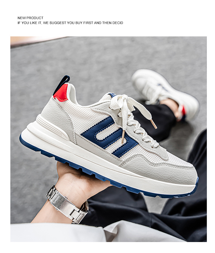 Zapatillas de deporte casuales transpirables de hombre con cordones detail 7