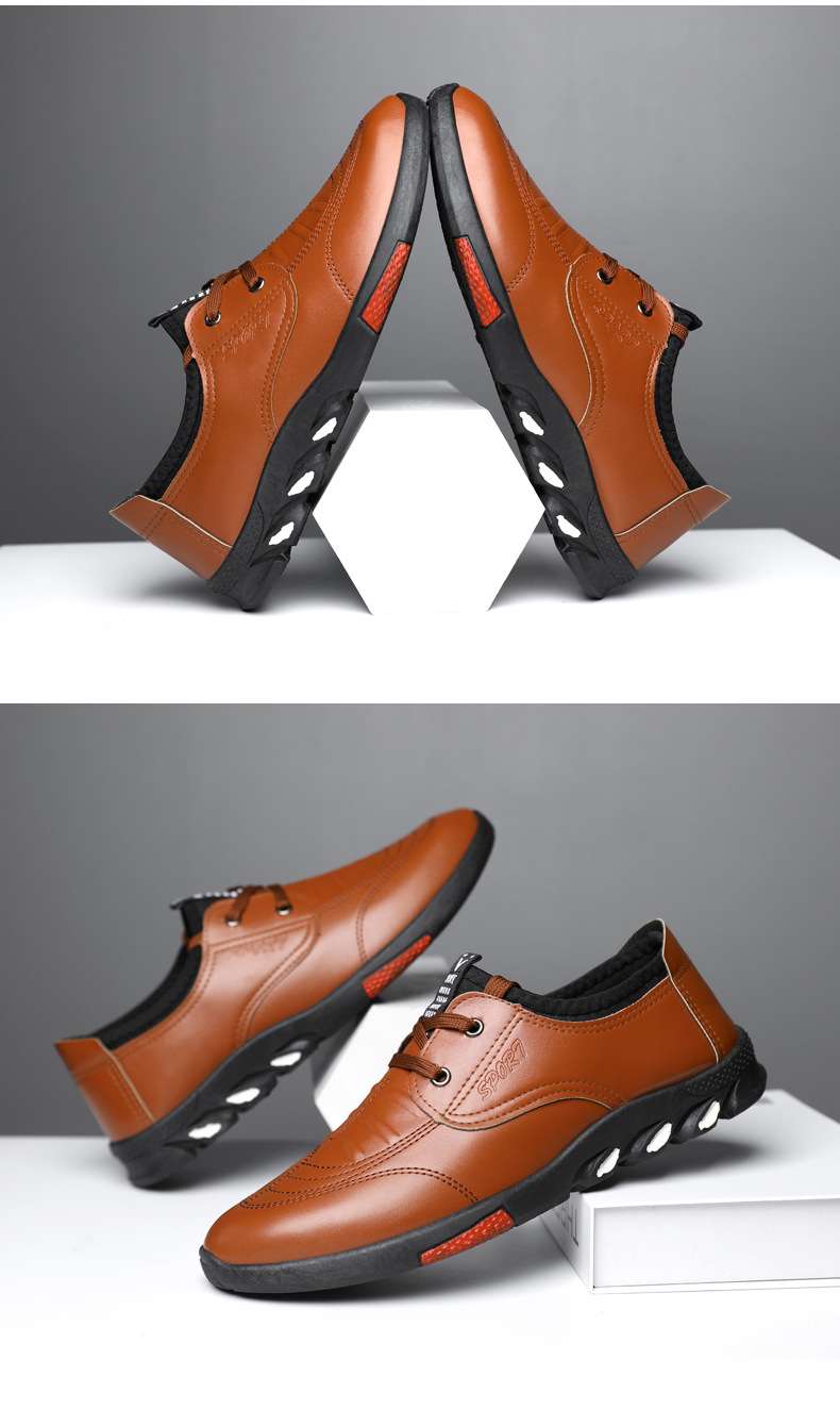 Lichtgewicht casual schoenen voor heren van PU-leer detail 9
