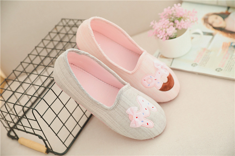 Pantuflas de casa para mujer en suave algodón transpirable slip-on detail 17