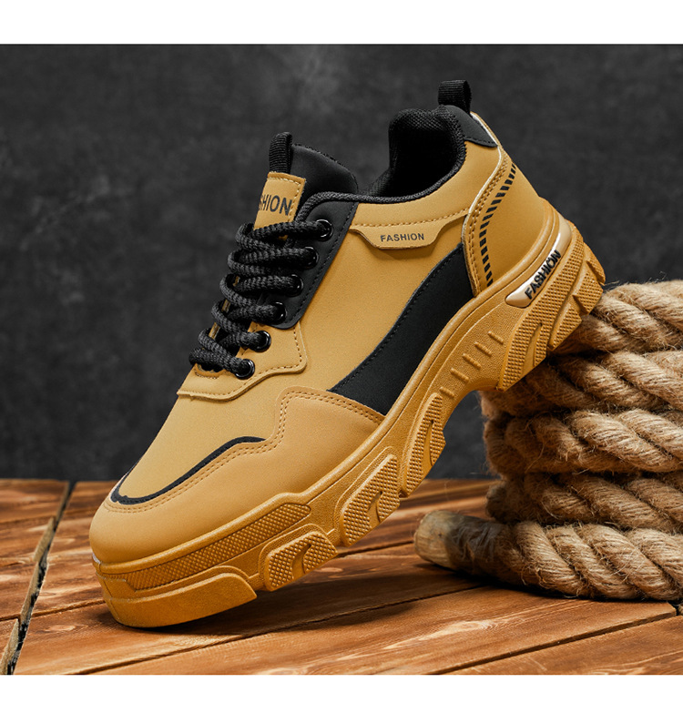 Chaussures casual pour homme à lacets et semelle antidérapante bicolore detail 8
