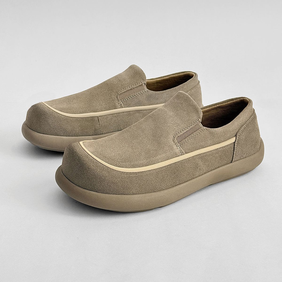 Casual slip-on herenschoenen van suède detail 19