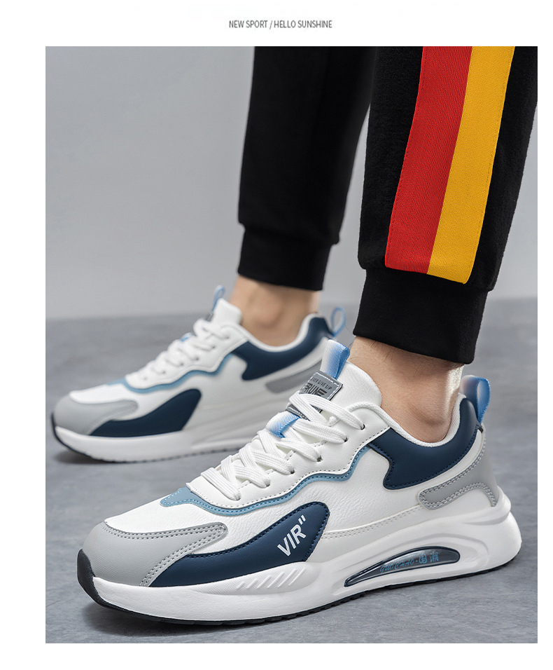 Men's Colorblock Cushioned Lace-Up Sneakers detail 5