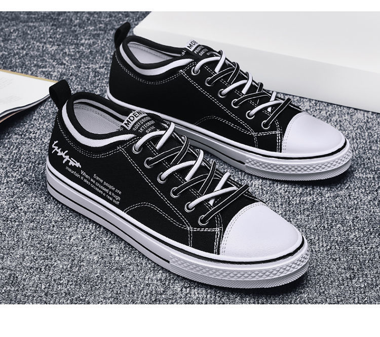 Men's Breathable Canvas Lace-Up Casual Shoes detail 5