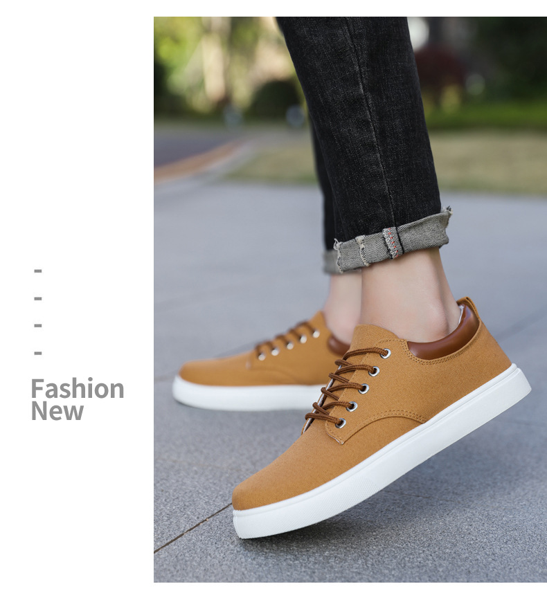 Atmungsaktive Schnür-Freizeitschuhe aus Canvas für Herren detail 10