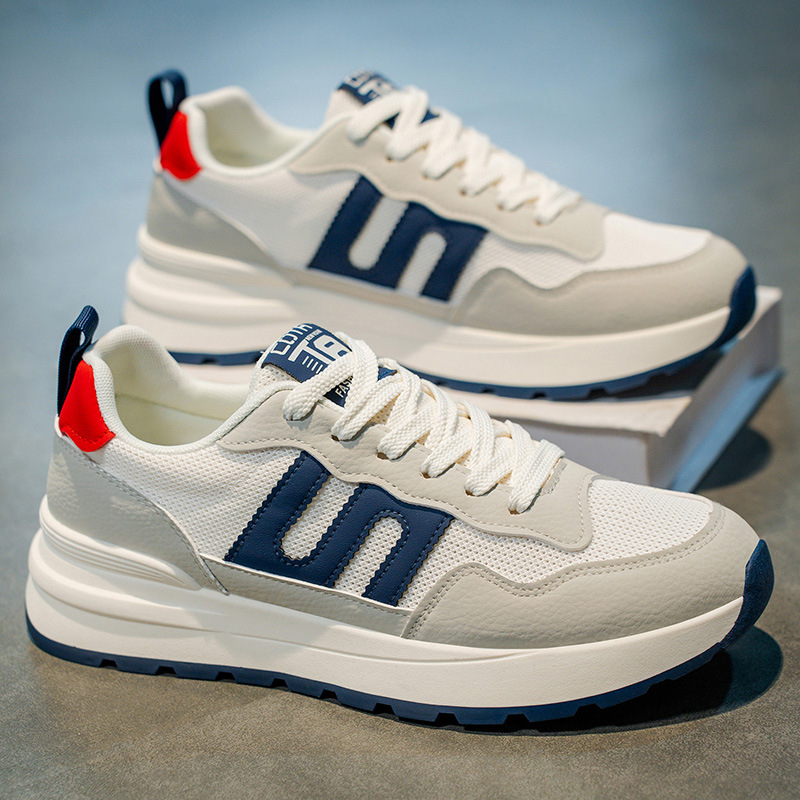 Atmungsaktive Herren-Sneaker zum Schnüren im Colorblock-Design