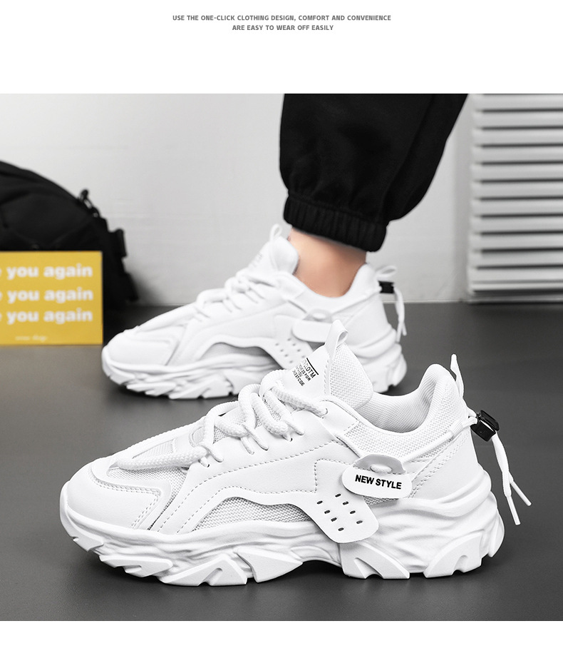 Baskets casual respirantes pour homme avec semelle plateforme detail 5