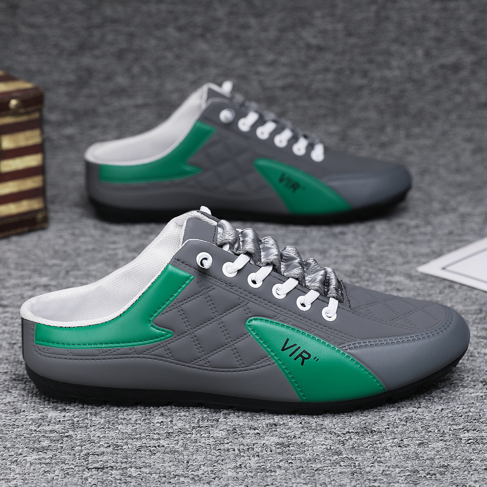 Zapatos casuales slip-on de cuero sintético en bloques de color para hombre 5