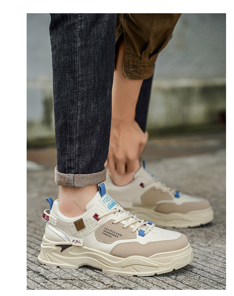 Men's Colorblock Cushioned Platform Casual Shoes detail 3
