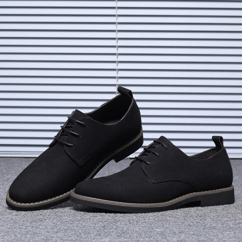 Elegante Herren-Schnürschuhe aus Veloursleder Rutschfest