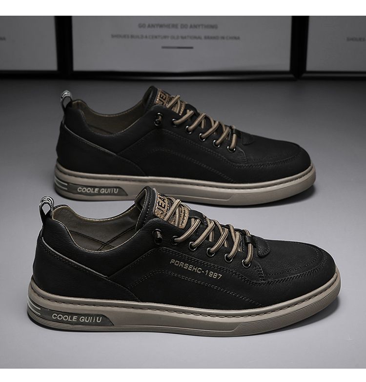 Men's PU Leather Lace-Up Casual Shoes detail 11