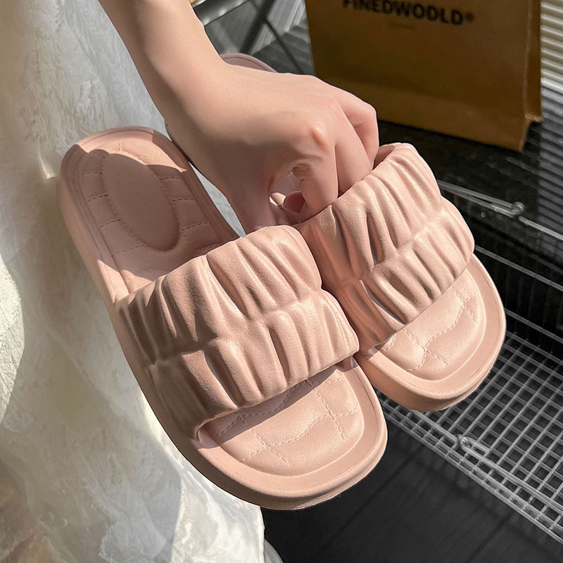 Women's Lightweight Cushioned Open-Toe Slide Slippers