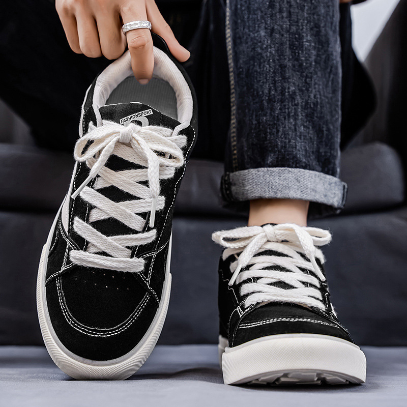 Men's Colorblock Lace-Up Casual Skate Shoes 4