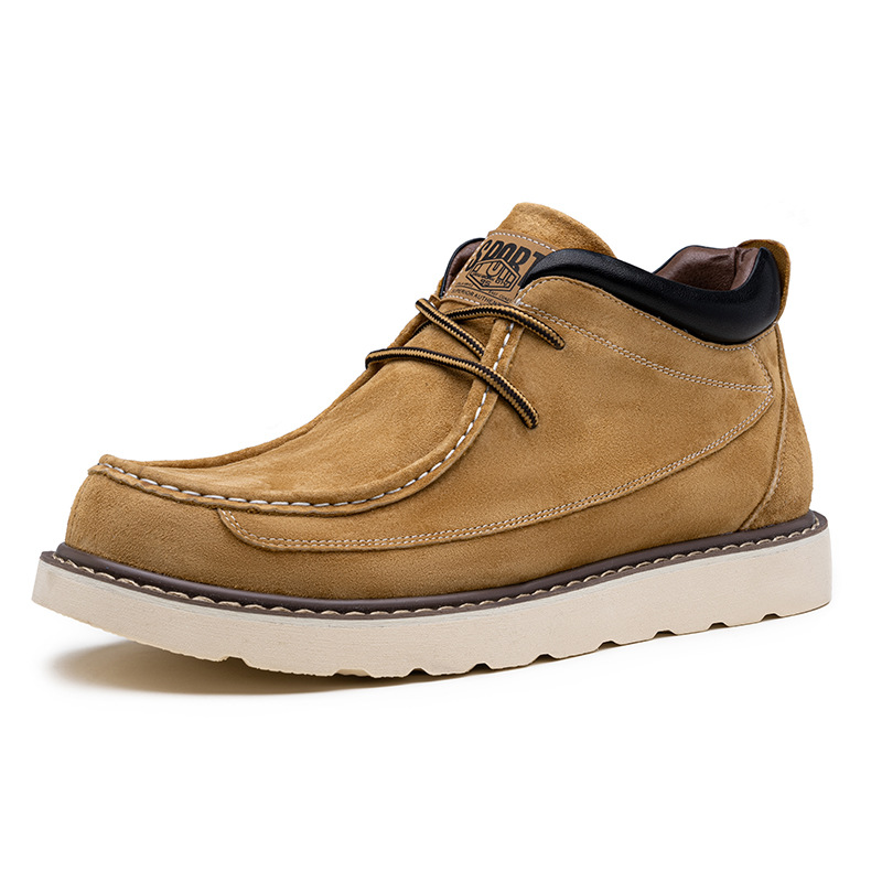 Men's Suede Lace-Up Moc Toe Casual Shoes 6