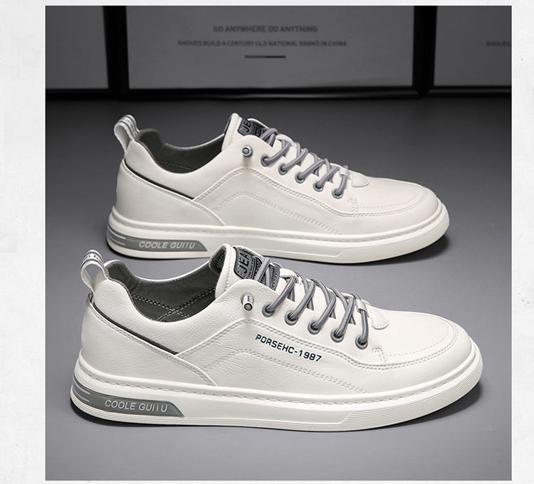 Men's PU Leather Lace-Up Casual Shoes detail 2