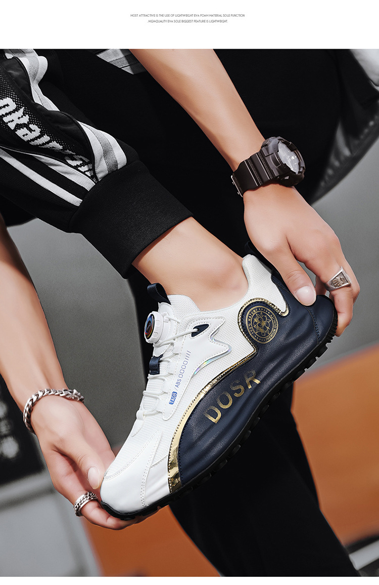Ademende herensneakers met colorblock en draaisluiting detail 6