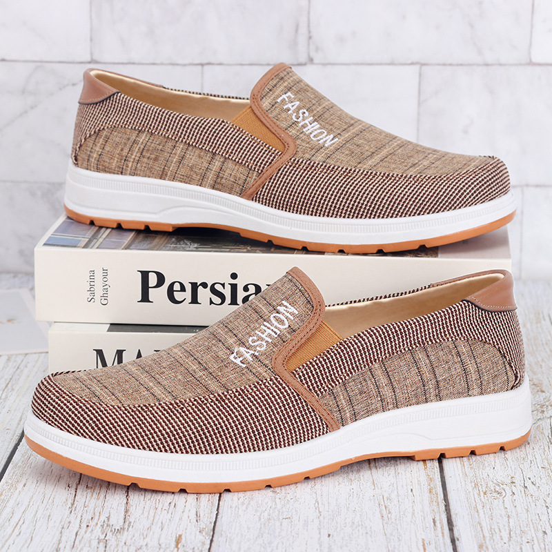 Atmungsaktive Canvas-Slip-On-Freizeitschuhe für Herren detail 5