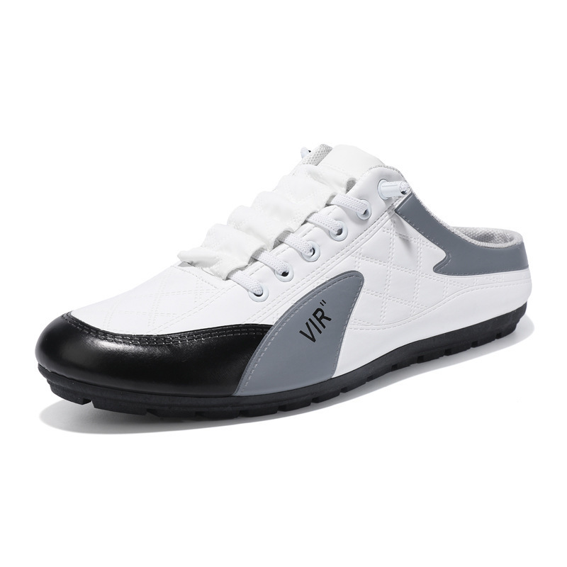 Zapatos casuales slip-on de cuero sintético en bloques de color para hombre 6